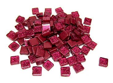 Softglassteine 10x10mm 200g Glitter pink